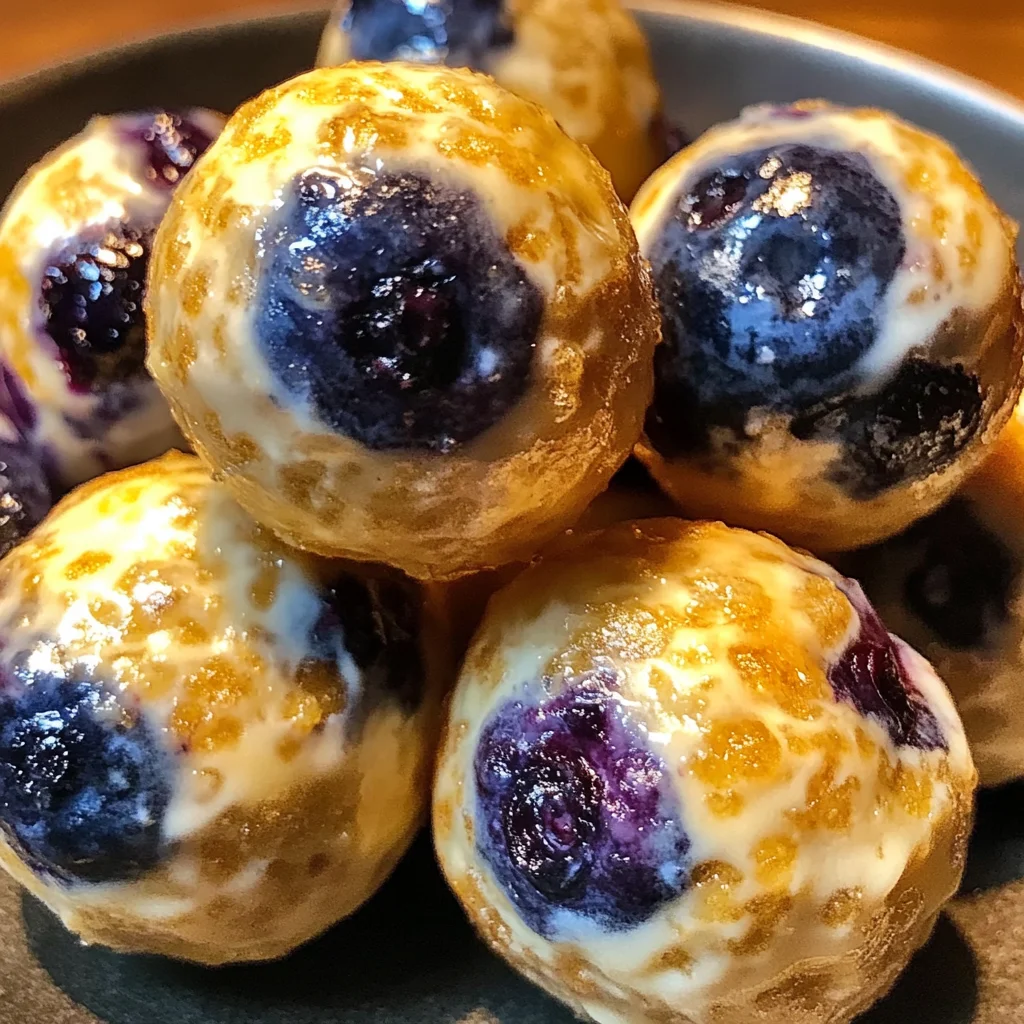 Lemon Blueberry Cottage Cheese Protein Bites
