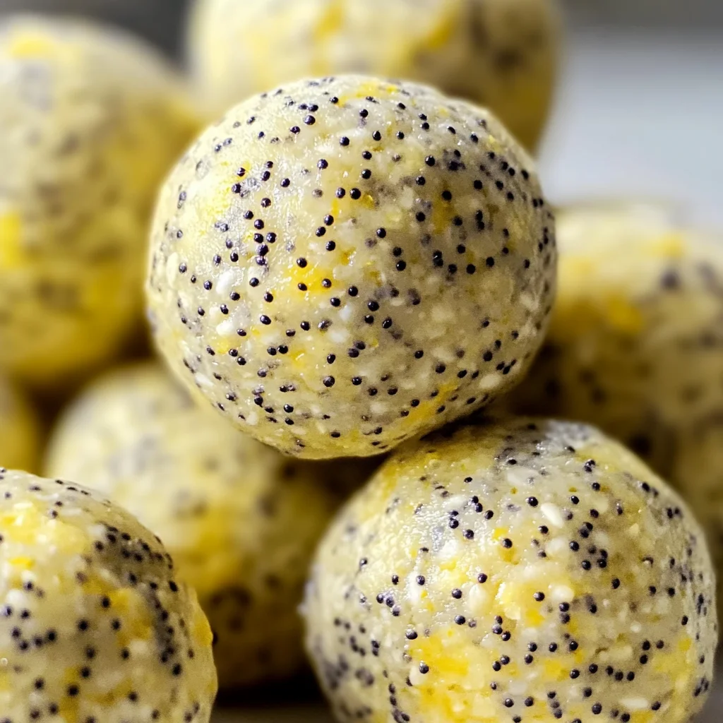 No-Bake Lemon Poppyseed Protein Balls