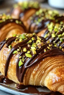Pistachio Chocolate Croissants