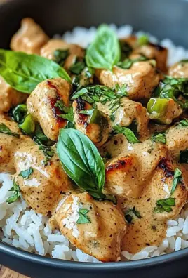 Spiced Coconut Basil Chicken with Rice