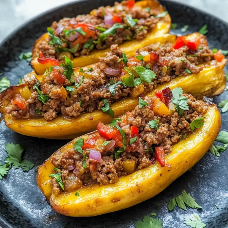 Stuffed Plantains (Canoas de Platanos)