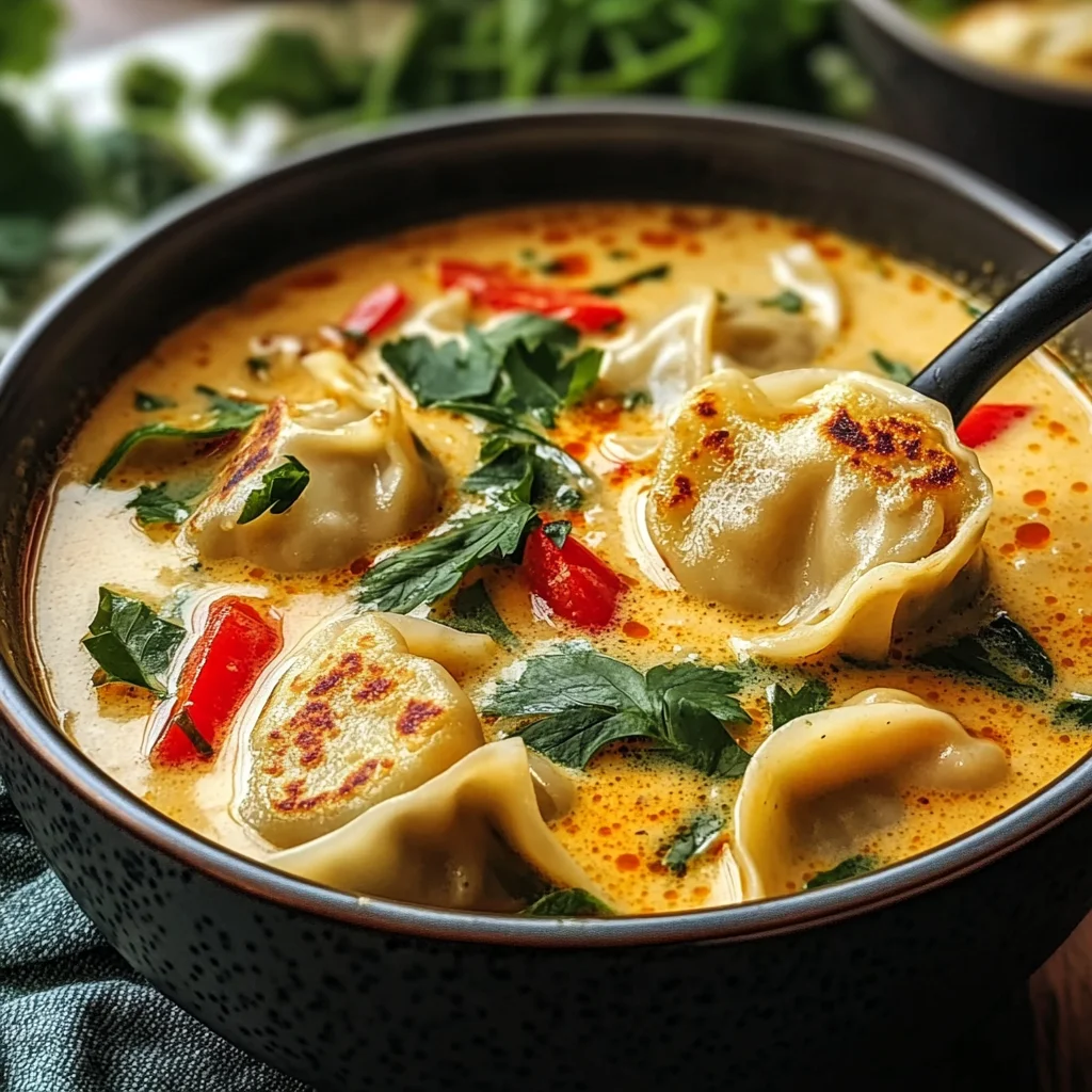 Thai Potsticker Coconut Soup