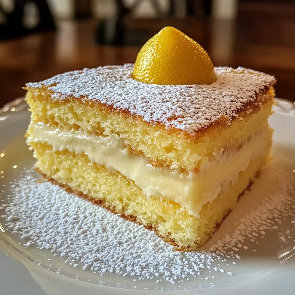The Best Lemon Custard Cake